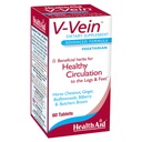 HealthAid V-Vein, koristne hranilne snovi za zdravo kroženje nog in stopal, 60ct, enkrat dnevno, vsebuje Ginkgo, grozdno seme, vitamin C in borovnice, Vegan