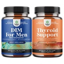 Paket DIM dopolnilo za moške z Panax Ginseng Bioperine Grapeseed & Astragalus za zdravje prostate in Herbal ščitnico podporo kompleks z L Tirozin, Bladderwrack, Selenium & Pure Ashwagandha