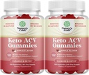 Keto ACV Gumies za napredno metabolizem podporo z mamo - sladkor brez ACV Keto Gumies za čiščenje in razstrupljanje telesa - Apple Cider Vinegar Detox dodatek za ženske in moške - 120 Chews x2