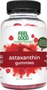 FeelGood Superfoods Astaksantin dopolnila, 6mg Antioksidant Gumies za zdravje kože in oči, Berry Flavor, Vegan, Non-GMO, 60 Count