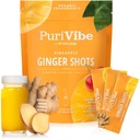 Vse o žganju ingver s pineapple & kurkuma - Superfood sok v prahu - Imuniteta, Prebava in energijska podpora - 15 Wellness Stick Packs - PuriVibe
