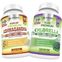 SVEŽA ZDRAVSTVENA KARARA Ashwagandha KSM 66 in Chlorella Detox Superfood - Bundle