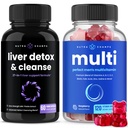 NutraChamps Jetrna čistila Detox kapsule in (2-Pack) Moški multivitaminski gumijasti paket
