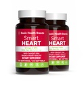 Osnovne blagovne znamke Smart Heart Omega-3 ribje olje 1000mg - Trojna moč EPA & DHA, Non-GMO, Heart & Cognitive Support - 50 Burpless Softgels - 2-Pack