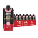 Optimum Nutrition Gold Standard Protein Shake, 24g Beljakovine, Pripravljen za pitje Beljakovinske pijače, Jagoda, 11 Fl Oz, 12 Število (Pack of 1) (Packing May Vary)