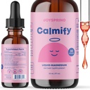 JoySpring Calify Magnezijev Citrat Tekočina za otroke - Sugar-free, Gluten-free Caliring dodatek s kamilico - Naravna podpora za otroke in najstnike (1 fl oz) 30 Serving
