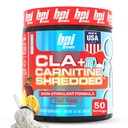 BPI Sports CLA + Carnitine Shredded - Pretvorite maščobne celice v energijo in podpira Lean Muscle, Boost Presnova - Nestimulant L-Carnitine dodatek - Sadje Punch (14,1 oz. / 50 Servings)