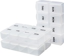 Serfeymi Tedenska tablete Organizator 3 Pack Medicine Organizator Potovalne tablete Box 7 Day Pill Primer za tablete za zapornice tablete Vsebnik tablete Imetnik dnevne tablete Škatle Organizator za zdravila, Vitamin, Dopolnilo