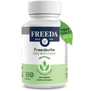 Freedavite Majhne tablete - Zmeren multivitamin za moške in ženske - Čisti vitamin A, C, D, E, B1, B2, B6, B12, Biotin, kalcij, cink, železo, magnezij, mangan, baker, selen, jod - 250 števk