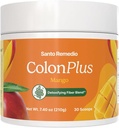 Colon Santo Remedio Plus, Čistilec kolonij, Prehranska Psyllium Husk Fiber in Probiotics dodatek, 30 Servings, Mango Flavor