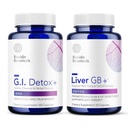 Biocidi G.I. Detox+ Gentle Binder & Jetra GB+ Jetra Podpora žolčnika - Pomoč Optimizacija Odstranjevanje toksina in maščobe Prebava - Aktiviran Charcoal, Zeolit, TUDCA & Bitter Herbs (2 izdelkov)