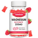 Magnezij Glicinat Gumies, visoka absorpcija Magnezijev Glicinat Dopolnila za sprostitev, malina žveči za odrasle in otroke, 60 Število