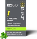 Energijska dopolnila - Mint Flavor, 30 Count - Raztapljanje trakovi s 40mg kofeina za pomoč Energiziranje vaš dan in povečanje zmogljivosti - Made in the ZDA, sladkor in gluten-free