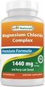 Najboljši naravni magnezijev klorid (Clouro De Magnesio) kompleks 1440 mg na odmerek - 120 kapsul
