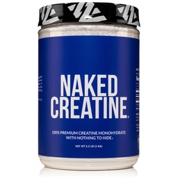 NAKED Pure Micronized Kreatin Monohidrat – 200 Serving, 1.000g razsutem stanju – NSF Certified, Vegan, Non-GMO, Gluten & Soy Free - Muscle Building, Trening moči, Gym & Fitness dodatek
