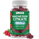 YUM-V'S Magnezijev citrat Gumies – 900mg Zelo Absorbibilen Magnezijev Gumies za ženske in moške za podporo živcev, mišice in encim funkcijo – Gluten-free, Kosher & Malina aroma (90 grof)