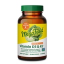 MegaFood Vitamin D3 5000 i.e. (125 μg) - Vegetarijanski dodatki z vitaminom D3 K2 - Podpira kosti, zobe, mišice in imuno zdravje - Certificirano Non-GMO - 120 Mini kapsul, 120 Servingov