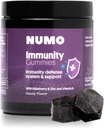 Numo Elderberry Gumies - Imunski sistem podpora z antioksidanti dodatek - Popolna formula s Sambucus sadja, vitamin D3, cink, vitamin C, probiotiki - Organski, Vegan & Kosher - 60 Count