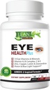 Ares 2 Eye Health Plus w/ Copper, Vitamin A C E, Lutein & Zeaksantin, Quercetin, Cink, Izvleček borovnice, Biotin - Nega vida, Suhost, Sev, Nočni vid Dodatek za odrasle 60 kapsul