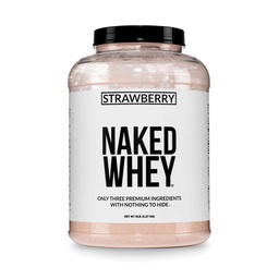 Naked Jagode Whey Protein - Vse naravne travne Fed Whey Protein Powder + Suhe jagode + Coconut Sugar- 5lb Bulk, GSO-free, Soy Free, Gluten Free. Pomoč Mišična rast in okrevanje - 61 Servisi