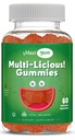Maxi Health Multivitamine Gummies Vitamini za odrasle in otroke - Češnjev okus Gummy Multivitamini - 60 Vitamin Gumies za ženske in moške - Dnevni multi Vitamin Ženske in moški Multivitamini Gumies