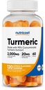 Nutricost Turmeric Gummies 2.000mg Tumer na Serving (120 Gummies) - 60 Serving