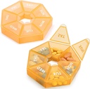 2PCS tedenske tablete Organizator velike 7 dan tablete Box Organizator dnevno Medicina Primer za vitamin ribje olje tablete Dodatki Artritis Prijazno