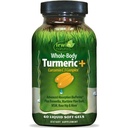 Irwin Naturals Cela body turmeric+ - 60 Tekoči softgels - Kompleks BioPerina Izboljšana absorpcija - 30 skupno serviranje