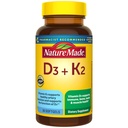 Vitamin D3 K2 dodatek, 5000 i.e. (125 μg) Vitamin D za podporo kosti, zob, mišic in imunskega sistema, 30 D3 in K2 softgels, 30 dnevna oskrba