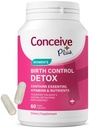 KONCEVNI PLUS Rojstni program Detox dodatek - Prenatarni vitamini Najboljše za ženske - podpora Hormone Balance & Ovarian Health - Bistveno za ženske, ki poskušajo spočeti - Prehranske dodatke - 60 kapsul
