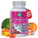 Cela hrana Multivitamin za ženske Multi Vitamin z Folat, B12 Metil, Vitamini, Minerali, Probiotiki in Omegas, Vegan, Non GSO- 90 Kapsule (1)