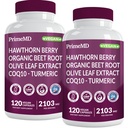 26-v-1 Dušikov oksid dopolnilo - Heart & Circulation Podpora z CoQ10, Kurkuma, organska pesa koren, Hawthorn Berry & Česen - 2103mg na Serving (120ct, Pack po 2)