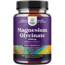 Čisti magnezijev glicinat Dodatek 400mg na strežbo - Veganska visoka absorpcija Chelllirani magnezijeve kapsule za ženske in moške z elementnim 400mg za podporo mirnega spanja in sprostitve - 120 Count