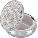 Medicina Organizator Box Pocket Lekarna Bling potovalne tablete Škatla za Purse Mini tablete imetnik Organizator majhne tablete vsebnik za vitamine (Silver)