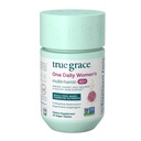 True Grace One Daily Women's Multivitamin 40+ Fermentirani minerali, organski adaptogeni in gobe Energija, Imuni, podpora kosti - Non-GMO - železo, Gluten & Soy Free - 30 Veganske tablete