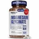 Magnezij Glycinate 500mg - kelirana in puferirana visoka absorpcija Magnezij dopolnilo za podporo Stress Relief, Digestion, kosti, spanje, živci in mišice zdravje - Izdelano v ZDA - 120 Veganske kapsule