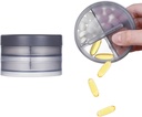 2 Layers tablete Case, KIGI Daily tablet Organizer z 8 Kompartmenti 1 dan 4 krat Prenosne tablete Box Vitamin Organizator za potovanja (Gray 3.1-2Inch)