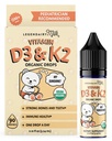 Legendy Milk Organic Baby Vitamin D3 K2 Tekoče kapljice, 400 IU Baby Vitamin D Kapljice za dojenčke - Vitamin D za novorojenčke, malčki, in otroci - Vegan, 90 Serving