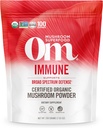 OM MUSHROOM SUPERFOOD Imunska mešanica gob v prahu Superfood Supplement, 7.05 Ounce Pouch, 100 Serving, goba mešanica, Reishi & Turčija rep; Dnevni imunski dodatek