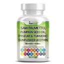 Saw Palmetto s Stinging Nettle, Pygeum, Bučno seme, sončnični lecitin, Kurkurji & Ashwagandha – Prostata Podpora za moške z likopenom in vitaminom D3 – 90 kapsul