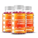 Vitamatski Magnezij Gumies 600mg na serviranje – 60 Vegan Gumies – Sprostitev, Mišice, Kost in Energy Podpora – 3 Pack