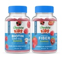 Življenjski sladkor brez Biotin Otroci + Preciotic Fiber otroci, Gumies Bundle - odličen okus, Vitamin dopolnilo, Gluten brezplačno, GSO brezplačno, Žvečljivi Gummy