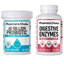 Izpit zdravnika - Optimal Gut Health Bundle: 60 milijard probiotik 60ct + Prebavni encim 180ct za prebavne Comfort in imunske podpore - vrednost paket