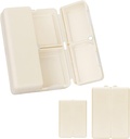 FYY 2 Pcs Daily Pill Organizator, 7 Kompartmenti Prenosne tablete primeru tabletke organizator,[Folding Design] Tablete Škatla za žepek za zadrževanje vitaminov,Cod olje jeter,Dobave in zdravila-bela