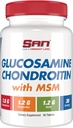 SAN Premium Glukozamin Chondroitin z MSM kompleksom za skupno podporo - naravna formula za zdrave sklepe in mobilnost. 30 Služabniki