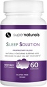 Health Sleep Solution, Sleep dodatek za odrasle, Magnezij in Melatonin za spanje zagotavlja naravno podporo za spanje, Veganske sestavine, Gluten-free Magnezij Sleep dodatek, 60 Kapsule