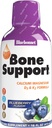 Bluebonnet Nutrition Tekoča kost Podpora Kalcijev citrat, Magnezijev citrat, Vitamin D3, K2, za zdravje kosti, Brez GSO, Gluten, Brez soje, mleko, košer, 32 Serving, Borovničeva aroma, 16 Fl Oz (Pack of 1)