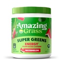 Neverjetna travna zelena mešanica Energija: Smoothie Mix, Super Greens Powder & Rastlinski kofein z Matcha Green Tea & Pese Root Powder, Watermelon, 30 Serving (Packaging May Vary)