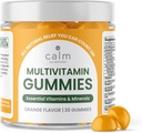 Calm by Wellness multivitaminski Gumies - vse naravne veganske odrasle multivitaminski Gummy - pakirano z antioksidant vitamini C & E, B12, B6, Folna kislina, Pantotenska kislina - Bistveno za splošno zdravje