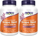 Zdaj dopolnila, izvleček grozdnega semena, največja moč 500 mg (zelo koncentriran ekstrakt z najmanj 90 % polifenolov), 90 Veg kapsul, rdeča/rjava, 0,25 funtov (paka po 2)